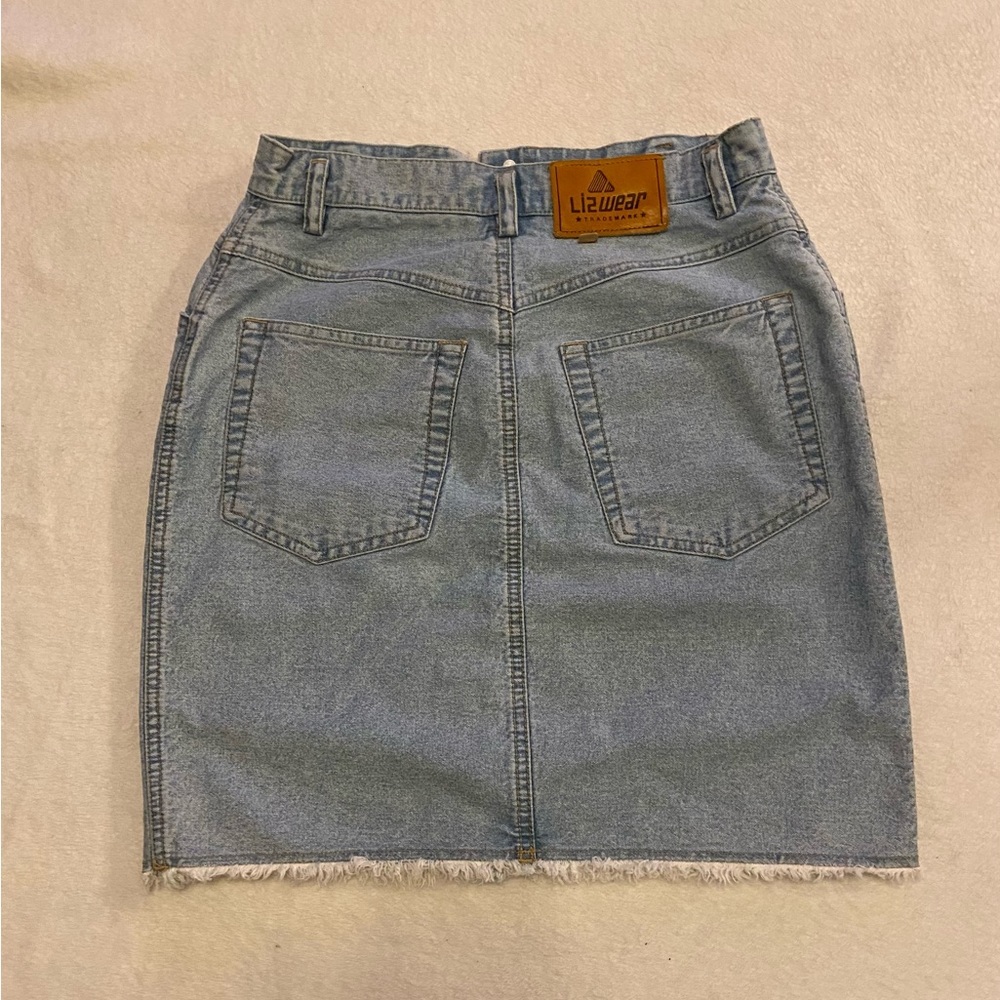 Liz 90’s vintage blue Jean skirt EUC - Picture 3 of 8